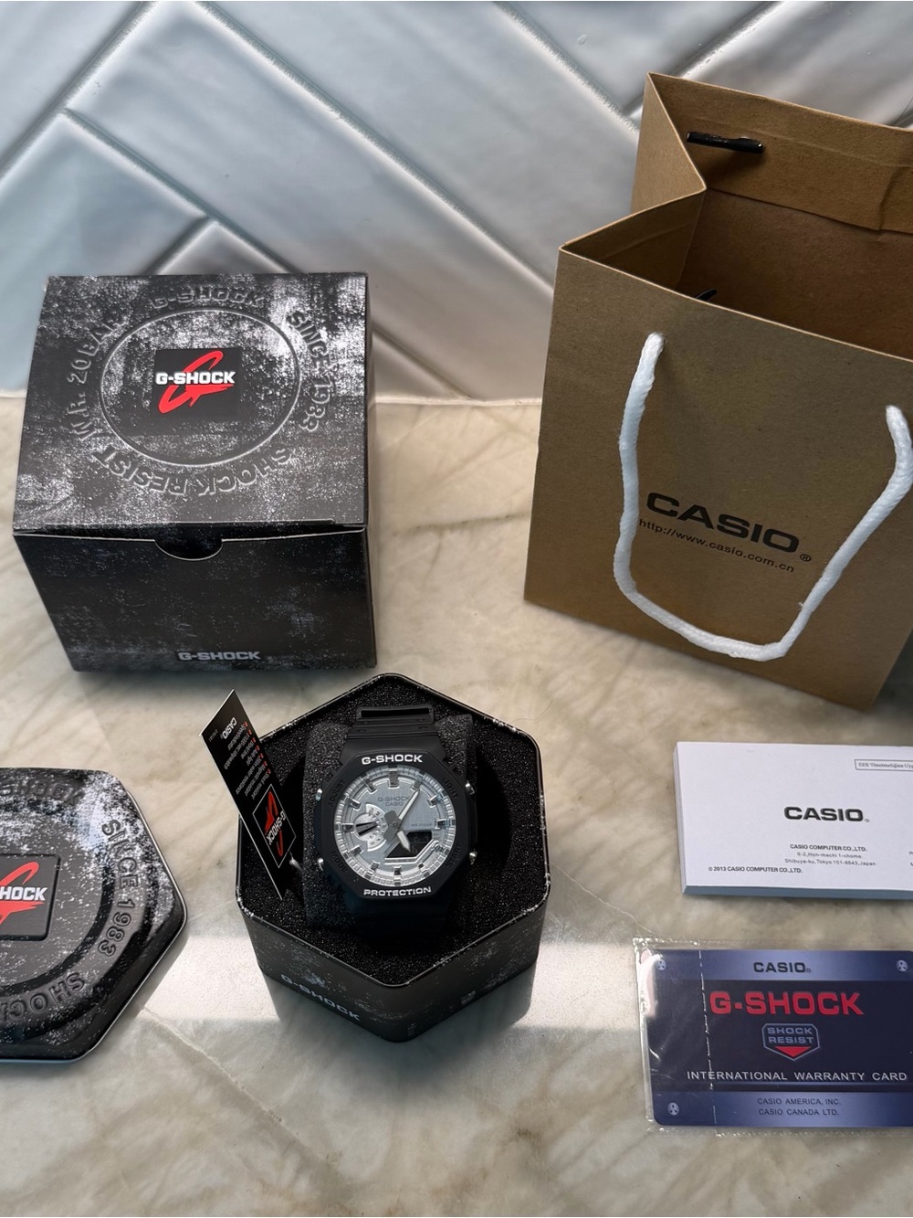 Casio G-Shock Men's Black and Silver Sport Watch